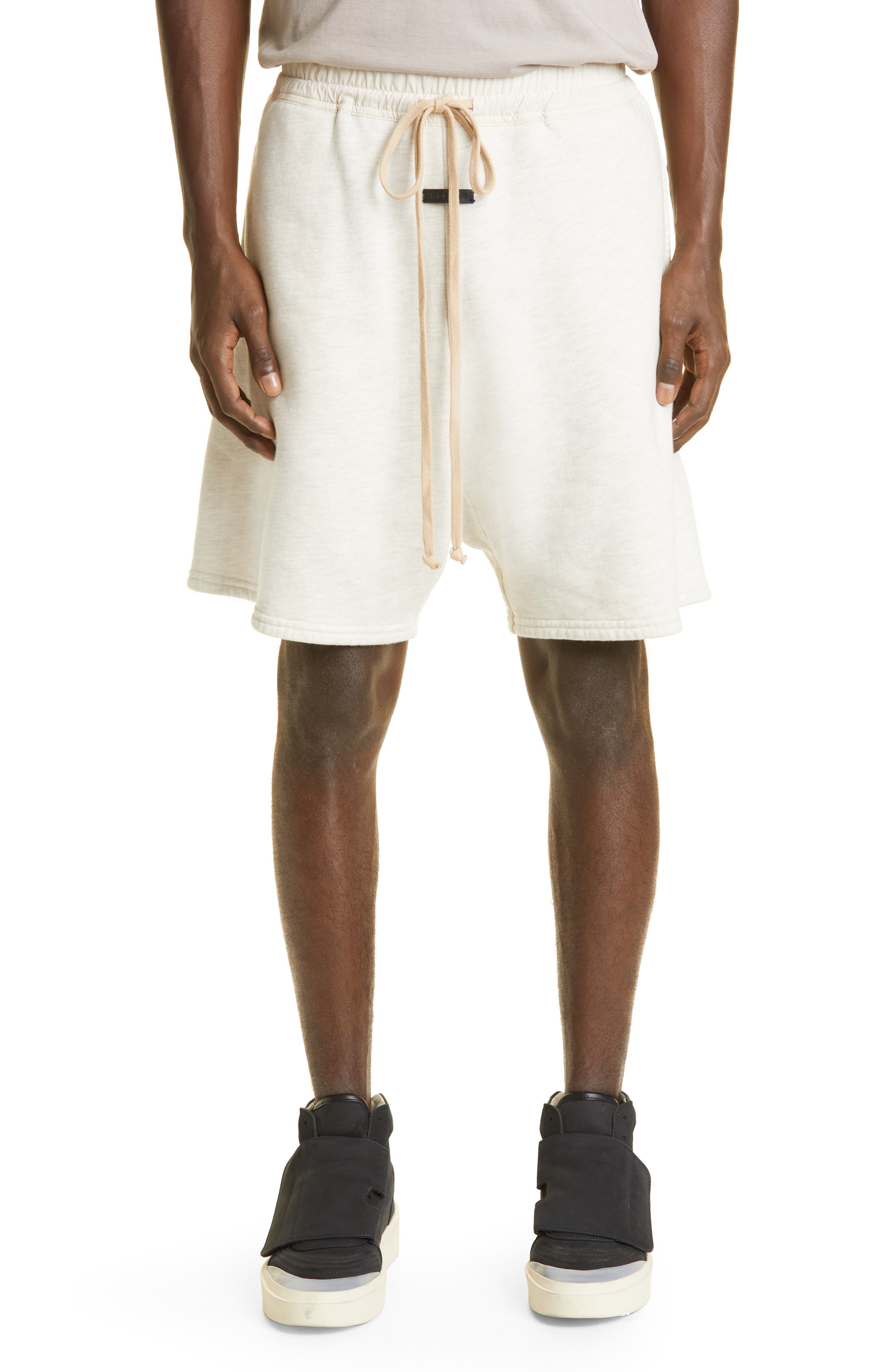 Fear of God The Vintage Cotton Sweat Shorts in Cream Heather at Nordstrom, Size Medium