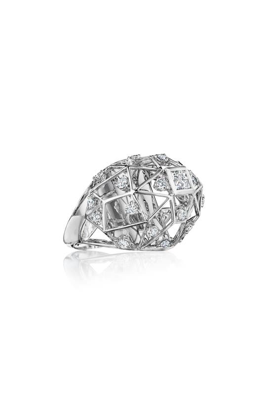 Shop Hueb Estelar Diamond Cocktail Ring In White Gold