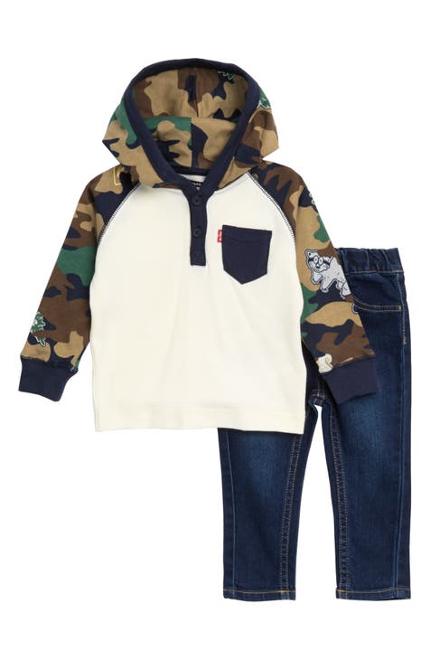 Levi's Boys' Camo Zip Up Hoodie