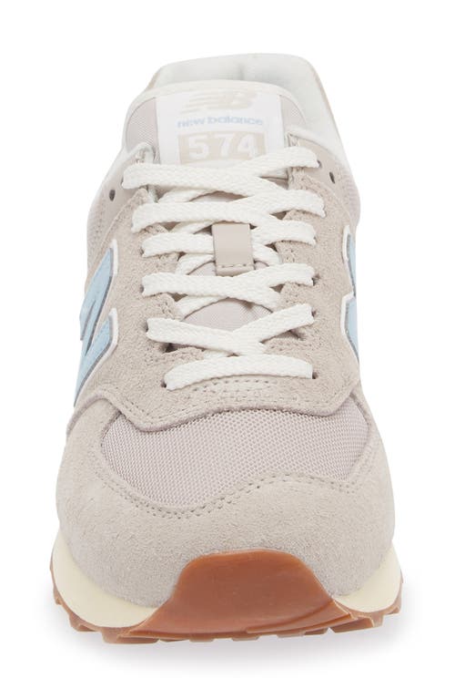 Shop New Balance 574 Sneaker In Moonrock/chrome Blue