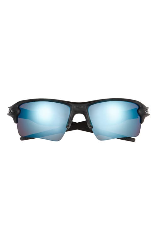 Oakley Flak 2.0 XL 59mm Polarized Rectangular Sunglasses in Matte Black Camo/Deep Water at Nordstrom