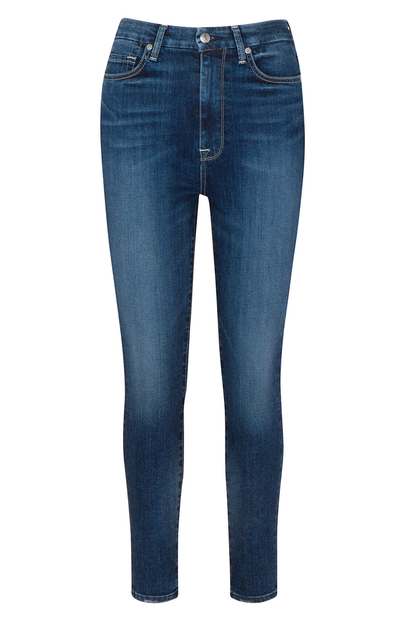 7 For All Mankind Aubrey High Waist Skinny Fit Stretch Denim Jeans in Varick at Nordstrom, Size 29