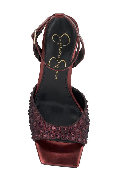 Shop Jessica Simpson Lendall Ankle Strap Sandal In Oxblood