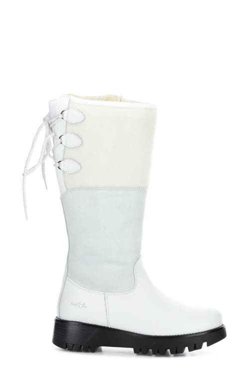 Shop Bos. & Co. Goose Primaloft® Waterproof Boiled Wool Mid Calf Boot In White/ice/marble Rio