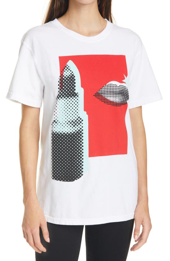 Click to view more detailed imagery on our partner's website Tanya Taylor Women's Jess Graphic T-shirt In White Multi