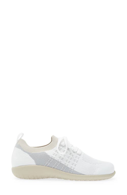 Shop Naot Tama Sneaker In White/dark Gray Knit