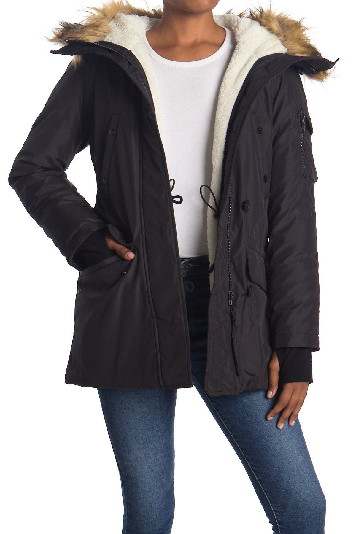 S13 alps faux fur parka Clearance