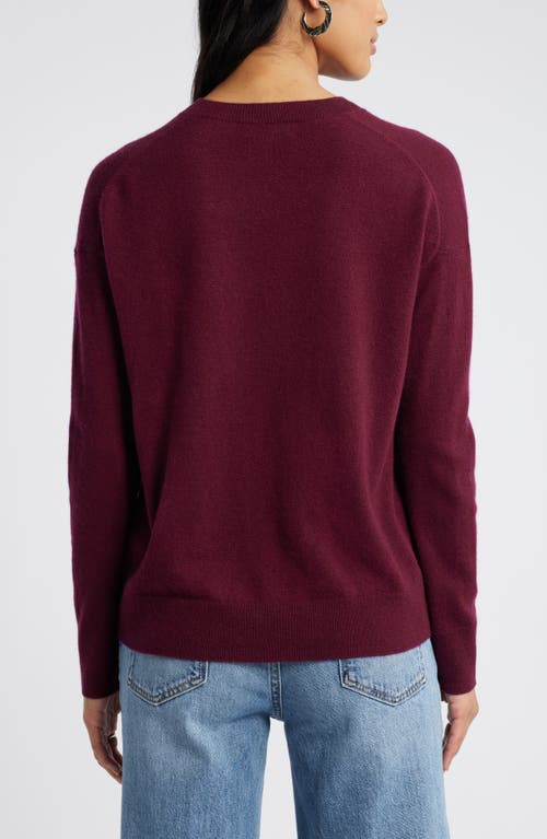 Shop Nordstrom V-neck Cashmere Sweater In Burgundy