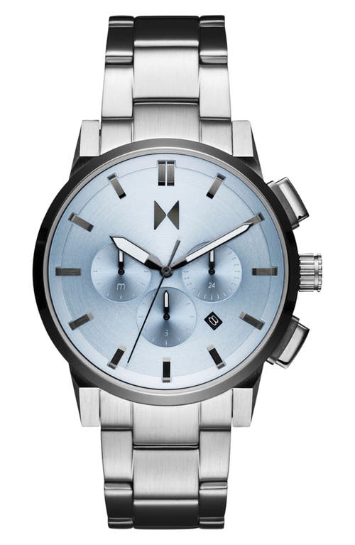 Mvmt Men's Chrono Ii Silver Stainless Steel Watch 44mm In Blue