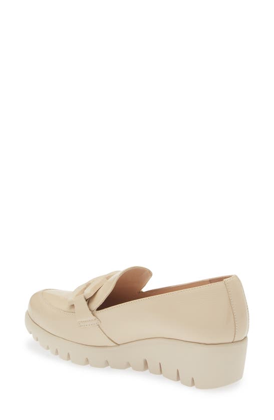 Shop Wonders San Marino Platform Loafer In Lack Natural