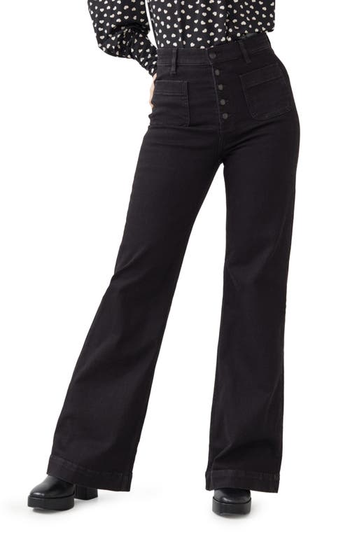 & Other Stories Button Fly Flare Leg Jeans in Black
