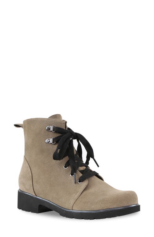 Munro Hartley Combat Boot In Almond Suede