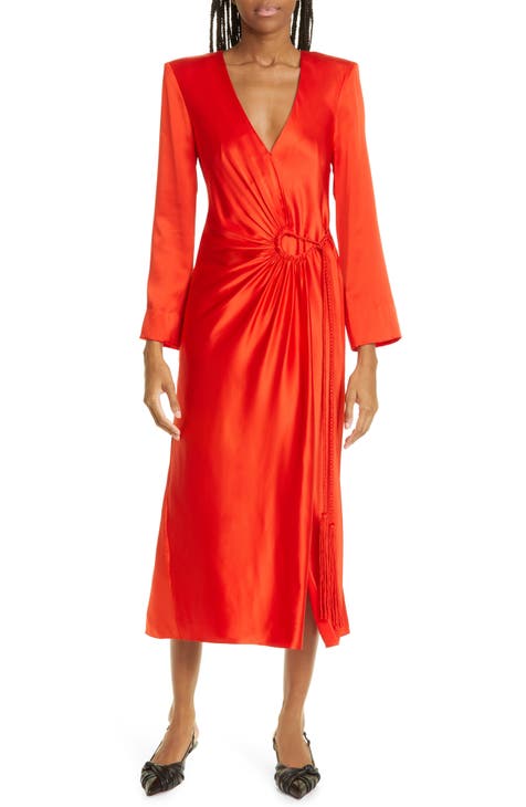 Serena Long Sleeve Silk Dress