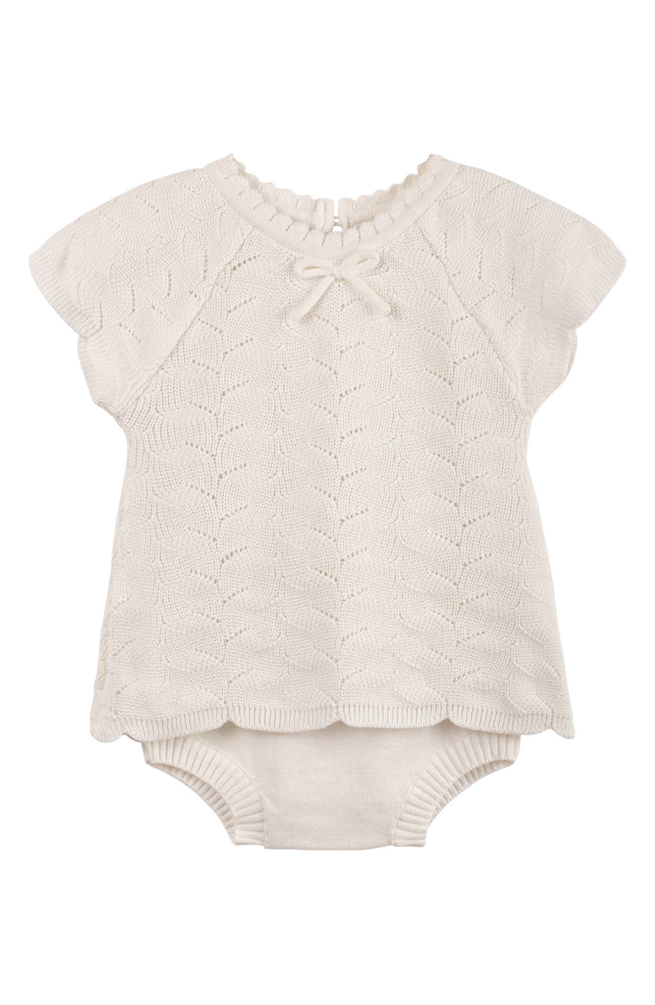 Feltman Brothers Kids' Lacy Cotton Knit Top & Bloomers Set Nordstrom