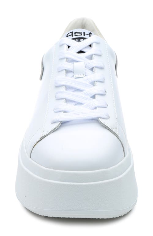 Shop Ash Moby Platform Sneaker In White/eggnog