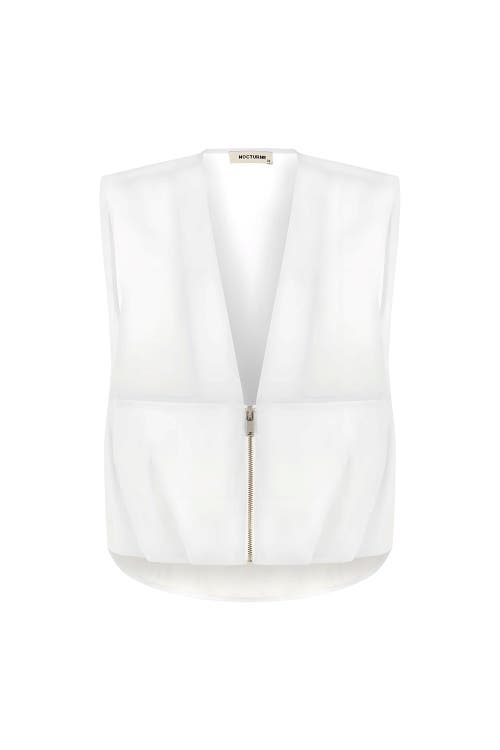 Shop Nocturne Zippered Vest In White