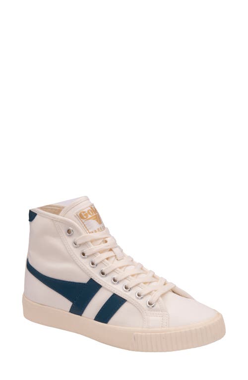Tennix Mark Cox High Top Sneaker in Off White/vintage Blue