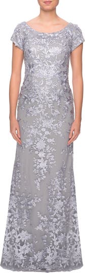 La Femme Lace A-Line Gown | Nordstrom