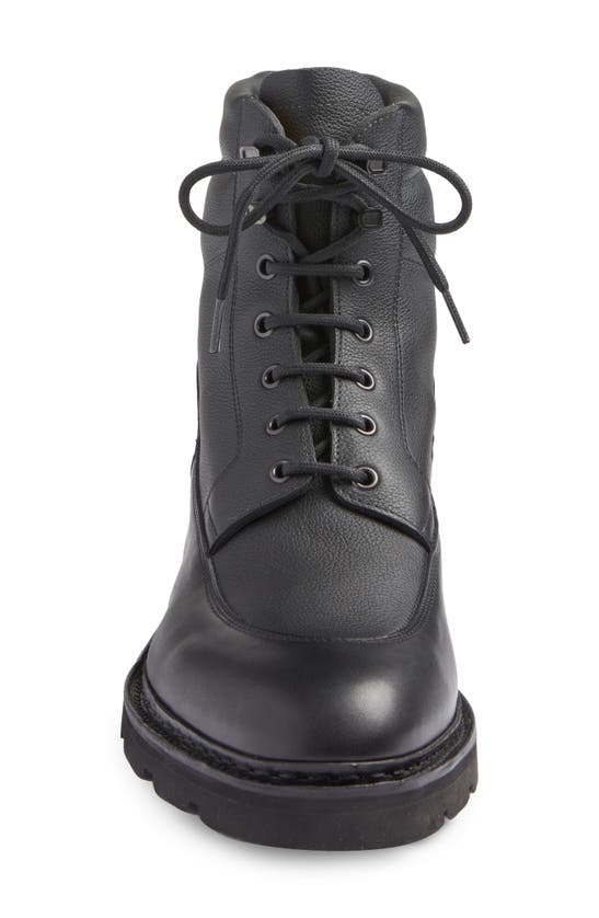John Lobb Peak Longwing Lugged Ankle Boot In Black