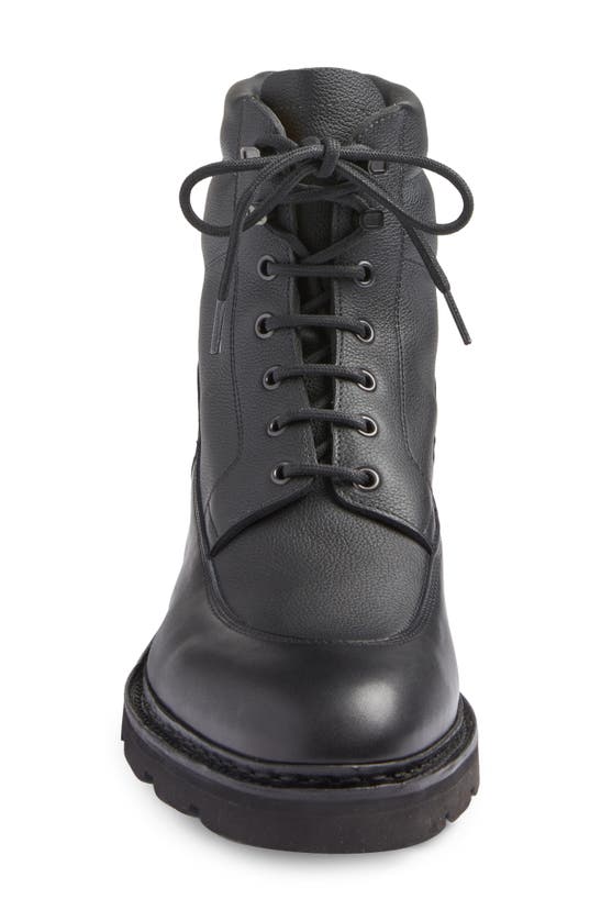 Shop John Lobb Peak Longwing Lugged Ankle Boot In Black