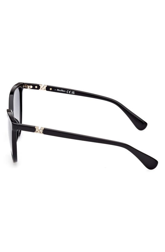 Shop Max Mara 58mm Gradient Butterfly Sunglasses In Black/ Smoke
