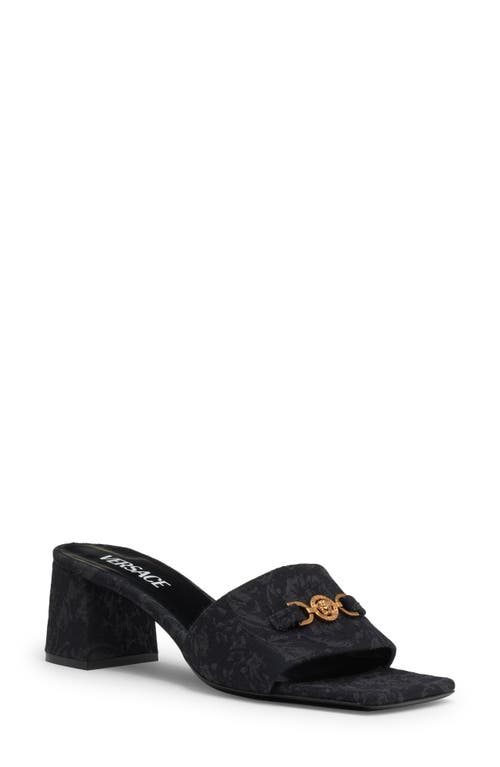 Versace Medusa '95 Jacquard Slide Sandal Black at Nordstrom,