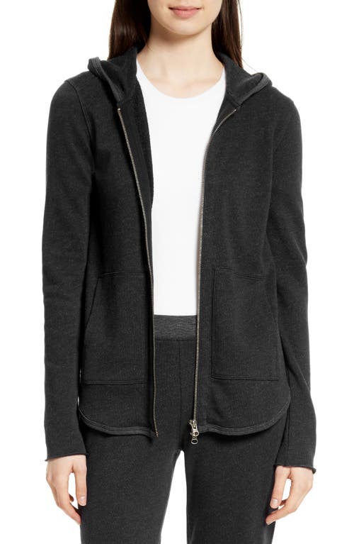 ATM Anthony Thomas Melillo Front Zip Hoodie Black at Nordstrom,
