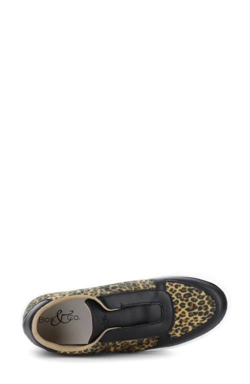 Bos. & Co. Magali Platform Slip-on Sneaker In Black/camel Verona/f