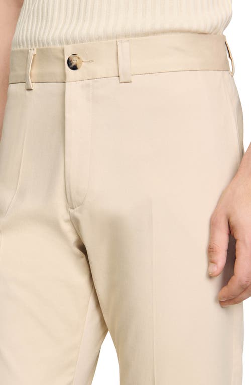 Shop Sandro Straight-leg Chinos In Ficelle