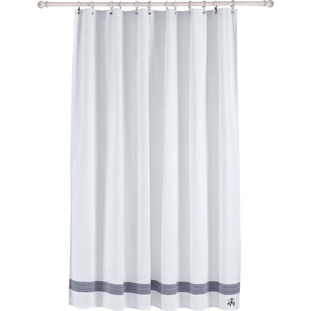 Brooks Brothers Ottoman Rolls Shower Curtain In Navy
