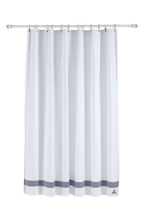 Brooks Brothers Ottoman Rolls Shower Curtain In Navy