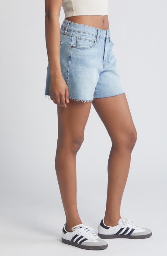 1822 Denim Loose Fit High Waist Denim Cutoff Shorts In Edith