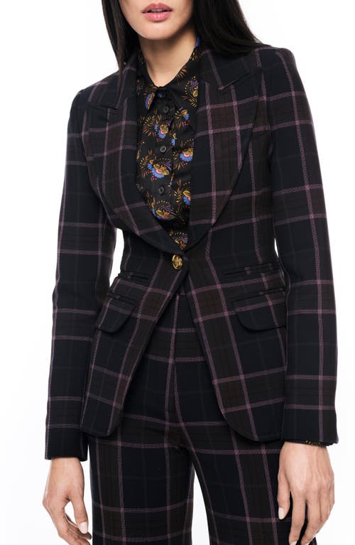 Shop Smythe Hutton Windowpane Check Blazer In Rosewood Plaid