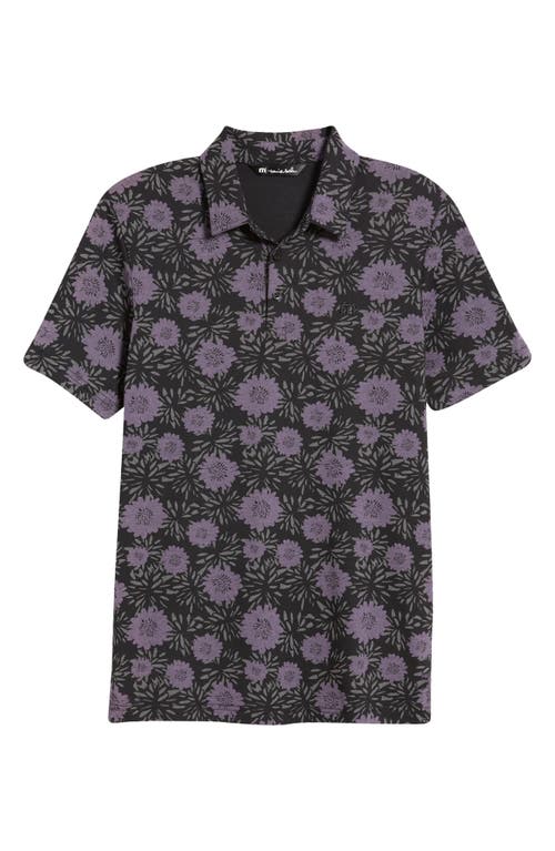 Shop Travismathew Not Happening Floral Piqué Polo In Black