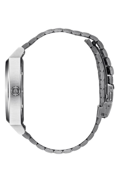 Nixon Time Teller Solar Bracelet Watch, 40mm In Silver/jade Sunray