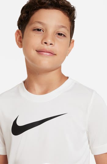 Nike Kids' Dri-fit Legend T-shirt In White/black
