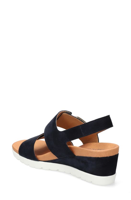 Mephisto Ysabel Slingback Platform Wedge Sandal In Navy