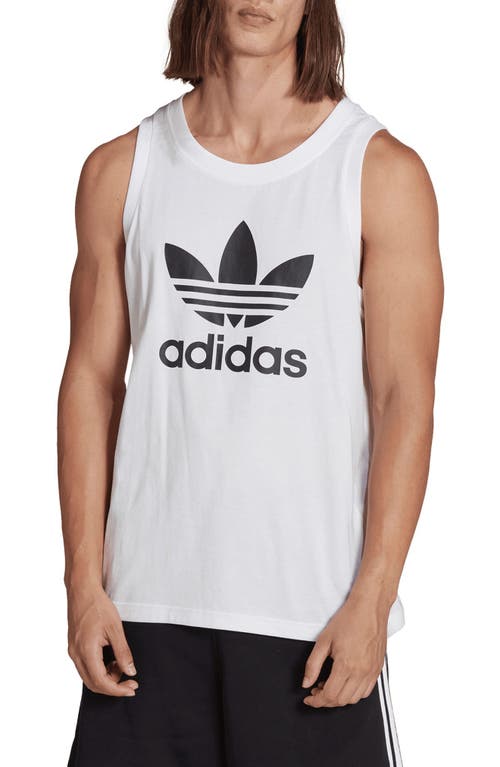 adidas Originals Trefoil Cotton Graphic Tank White at Nordstrom,