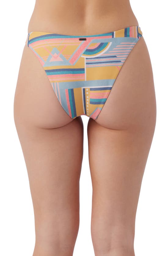 Shop O'neill Arta Geo Flamenco Bikini Bottoms In Mimosa