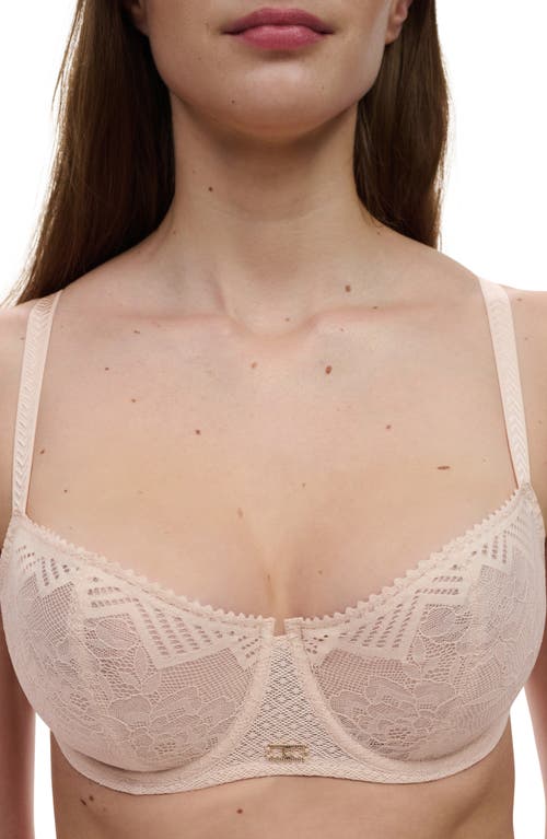 Shop Chantelle Lingerie Origins Underwire Unlined Demi Bra In Beige Blush