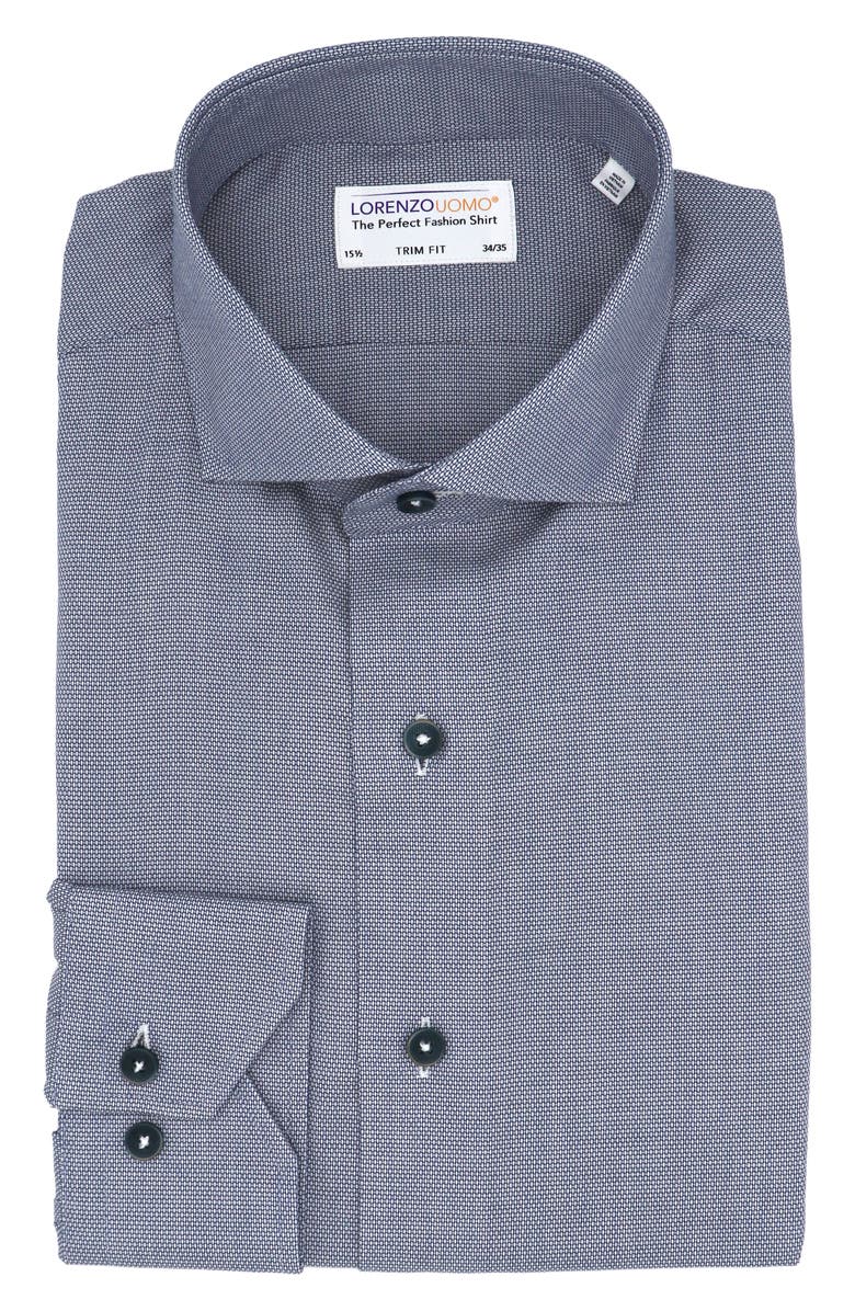 Lorenzo Uomo Trim Fit Textured Button-Up Dress Shirt | Nordstromrack