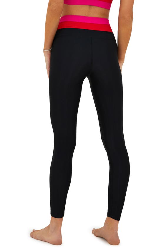 Shop Beach Riot Trinity Ribbed Leggings In Black Multi