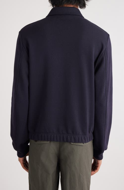 Shop Dries Van Noten Haswell Quarter Zip Pullover In Navy