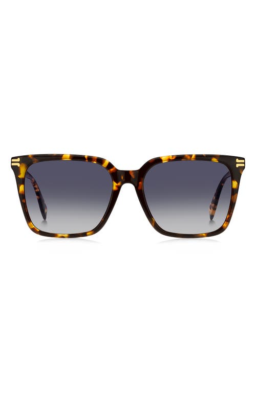 Marc Jacobs 55mm Square Sunglasses in Havana/Grey Shaded Blue at Nordstrom