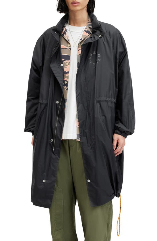 Shop Allsaints Tierra Hooded Jacket In Black