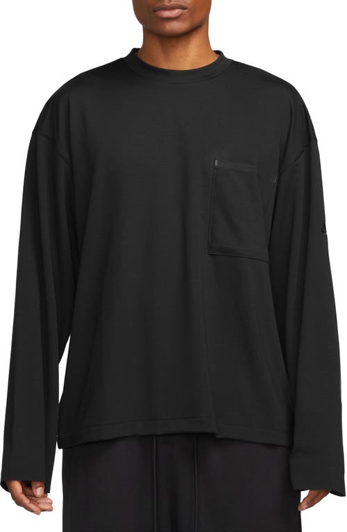 Nike Sportswear Dri-fit Tech Pack Long Sleeve Top In Black/black