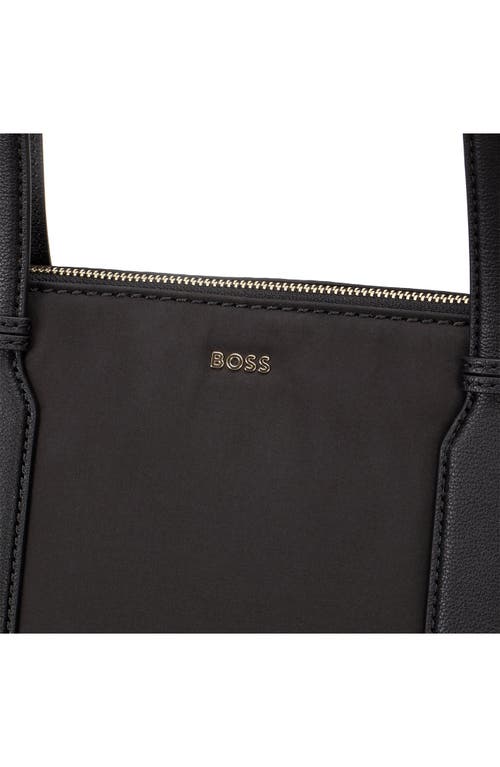Hugo Boss Hugo Ophelia Faux Leather Tote In Black