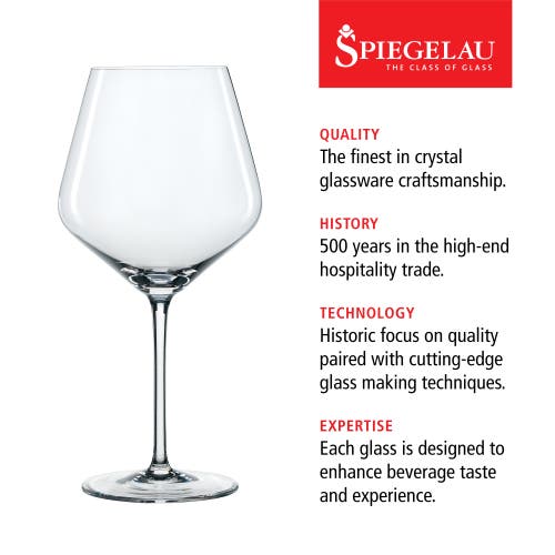 Spiegelau Style Burgundy Wine Glass Set Of 4 In Clear