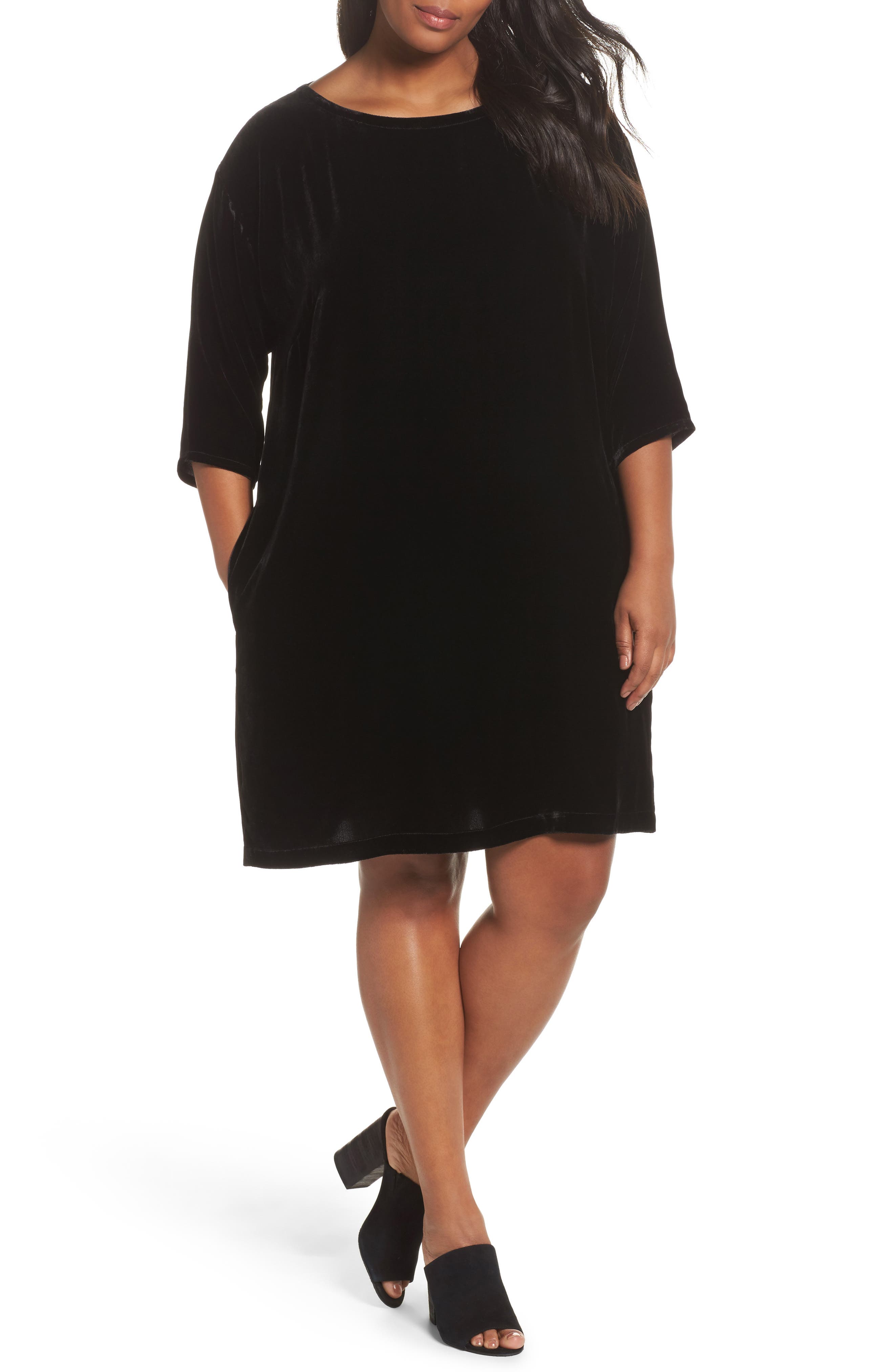 eileen fisher velvet dress