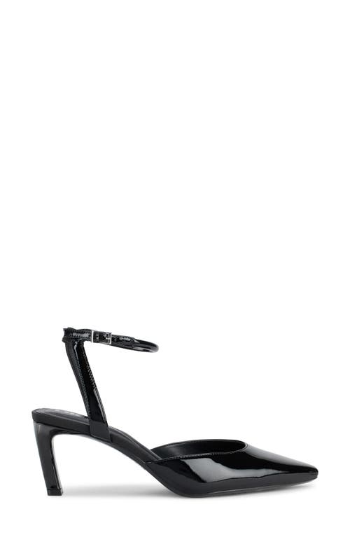 Dkny Ankle Strap Pointed Toe Pump In Black